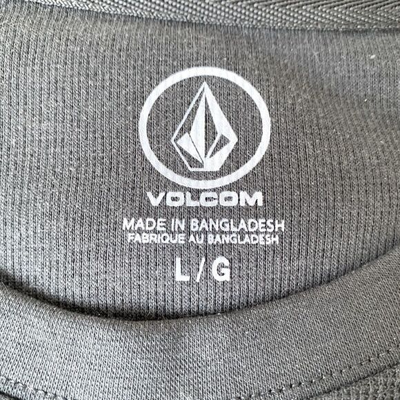 Grey Volcom Thermal Waffle Knit Long Sleeve Shirt w/graphic print - Picture 3 of 7